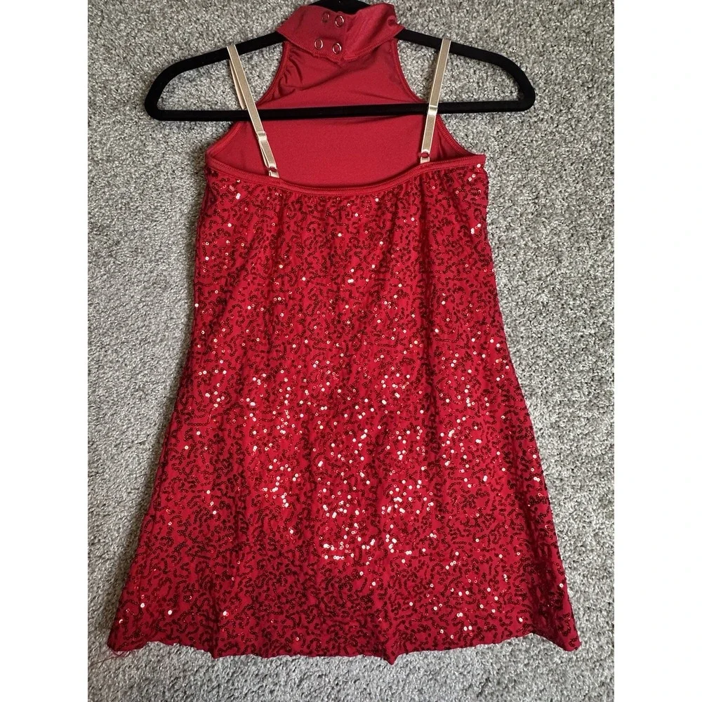 Weissman 11077 Large Child 14 Red Sequin Dance Dress Costume LC